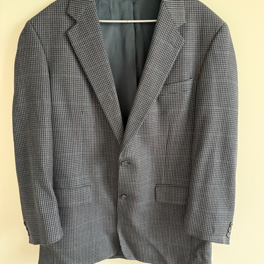 Brooks Brothers 346 Mens Plaid Wool Blazer Jacket Size 43 L